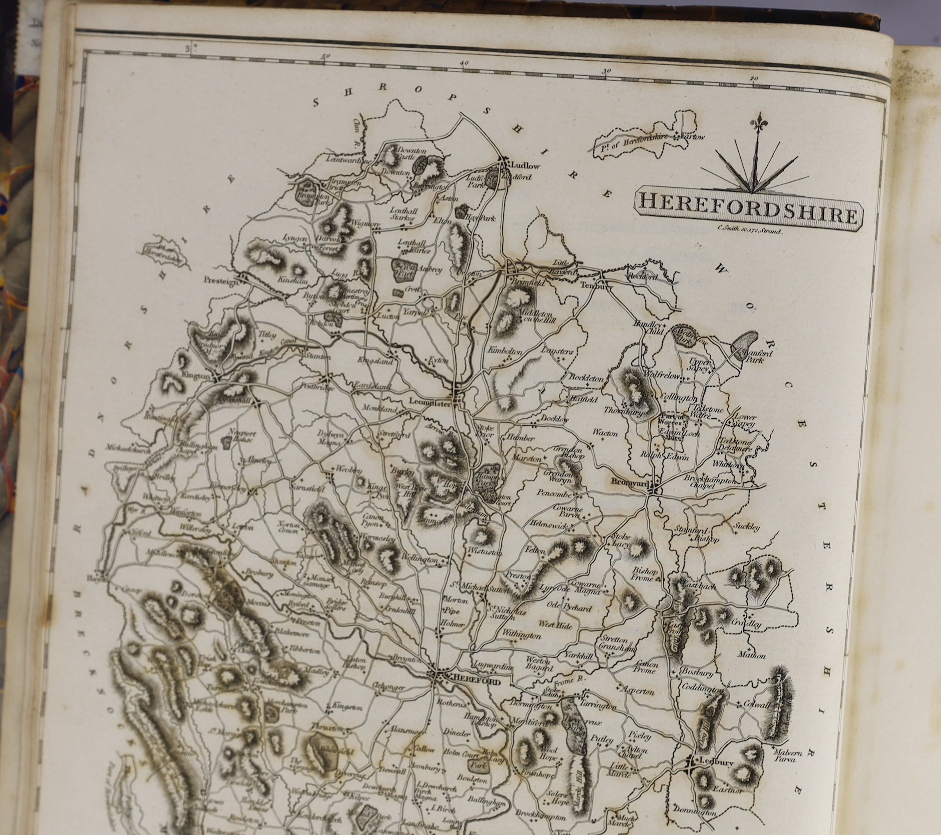 HEREFORD - Duncumb, John - Collections towards the History and Antiquities of the County of Hereford. 2 vols. pictorial title vignettes, county map and 4 others, 2 plans (1d-page), 7 plates and 2 portraits, with text eng